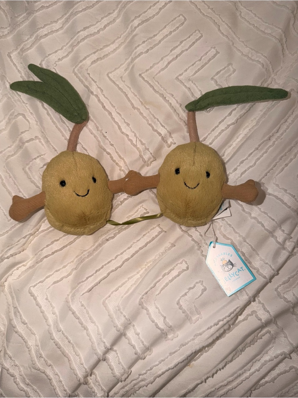 Jellycat Olive Twins Plush - Green and Brown Accents